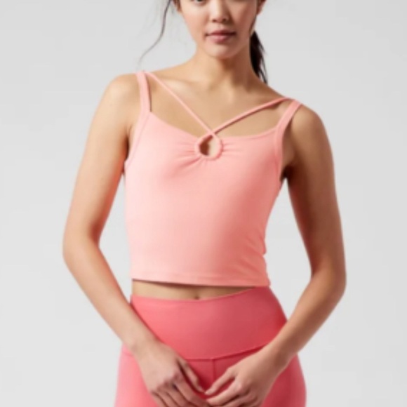 Athleta Cropped Tank with Key hole - Picture 1 of 4